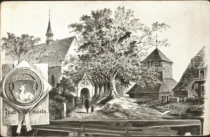 Rovenskem Dorfpartie mit Kirche