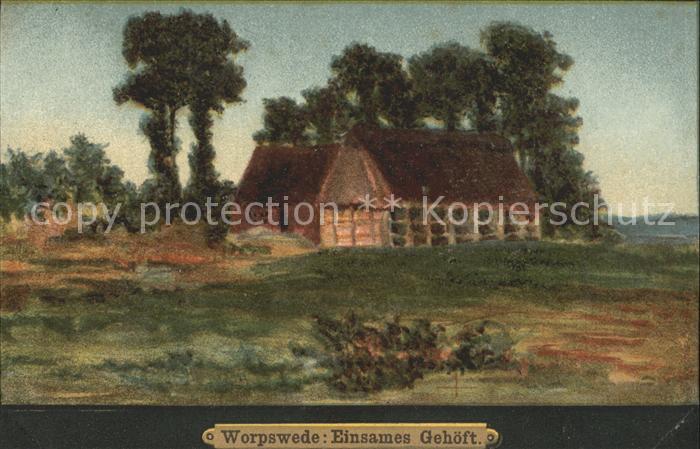 Worpswede Einsames Gehoeft Kuenstlerkarte