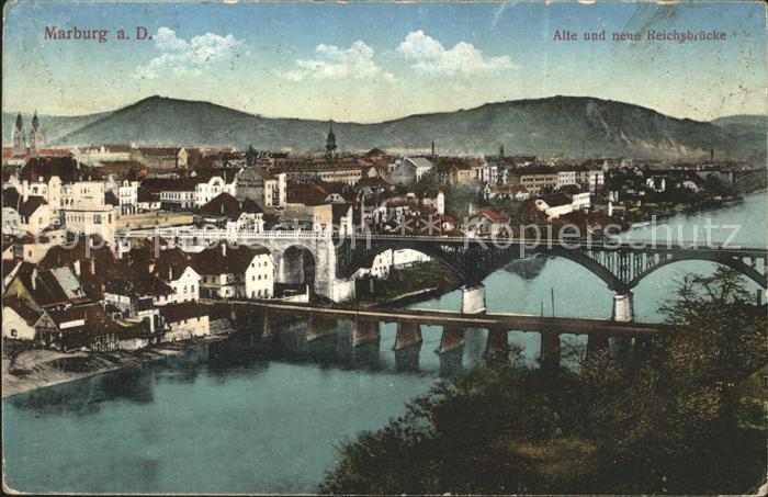Marburg Drau Maribor Alte und Neue Reichsbruecke