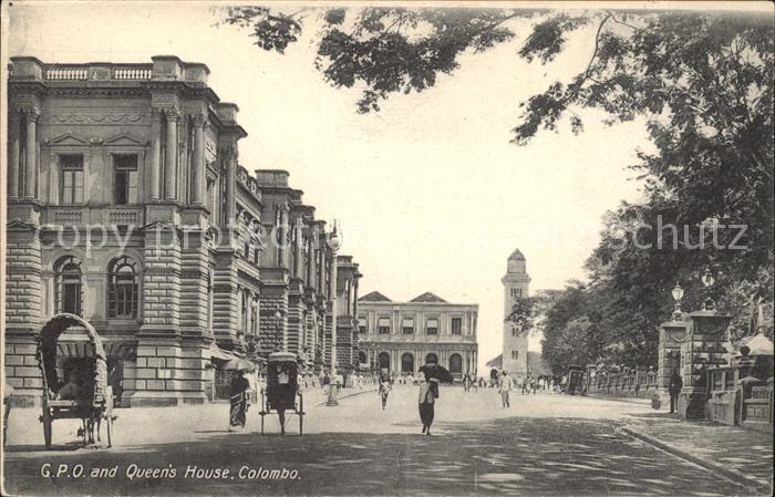 Colombo Ceylon Sri Lanka Queens House Pferdekutschen