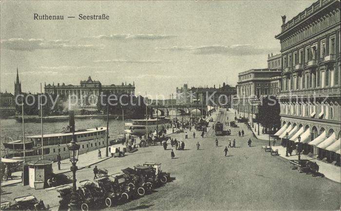 Ruthenau Rutenau Seestrasse Autos Schiffe