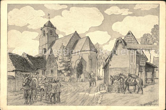 Marburg Lahn Kriegsschauplatz der 26. Reserve Division Kuenstlerkarte