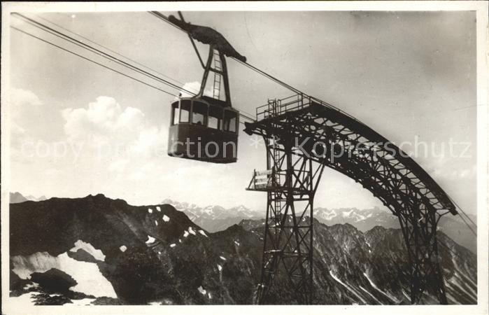 Seilbahn Nebelhornbahn Oberstdorf Maedelegabelgruppe