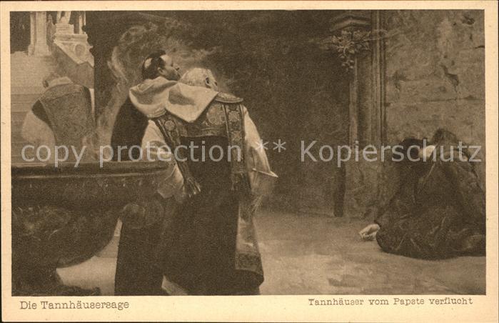 Sagen Maerchen Tannhäuser Papate Fluch Gemälde Profess