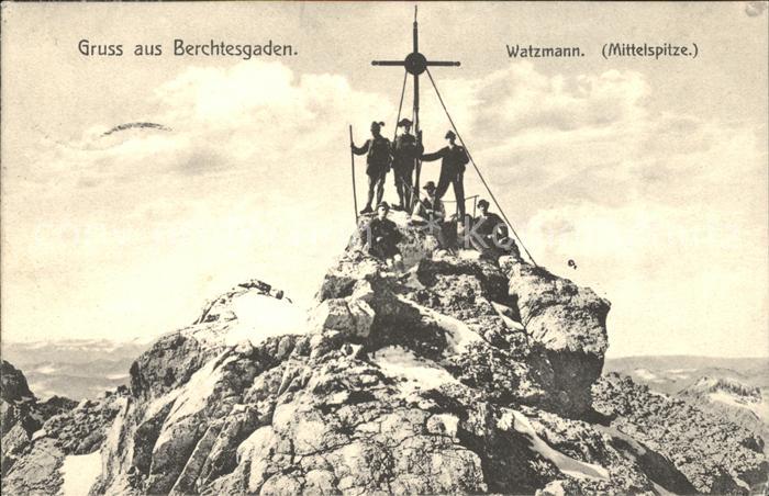 Bergsteigen Klettern Berchtesgaden Watzmann Mittelspitze