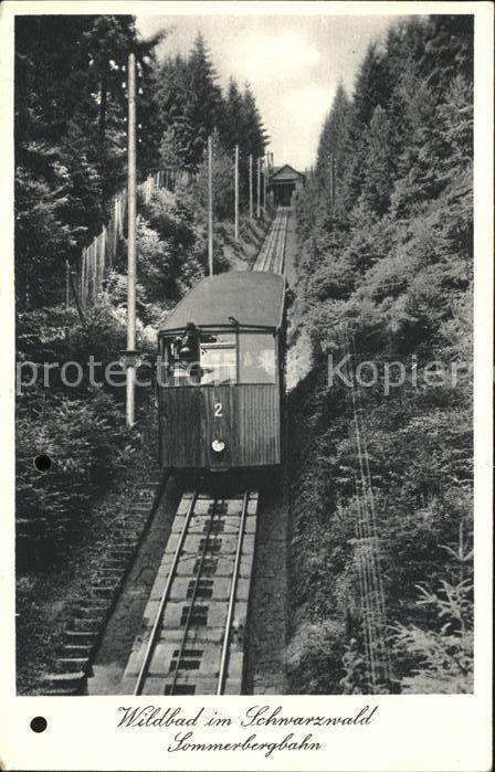 Zahnradbahn Sommerbergbahn Wildbad Schwarzwald Fahr