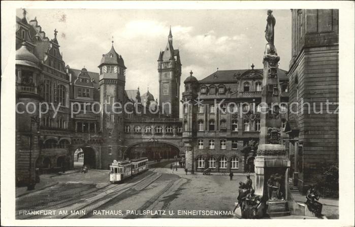 Strassenbahn Frankfurt am Main Rathaus Paulsplatz Ei