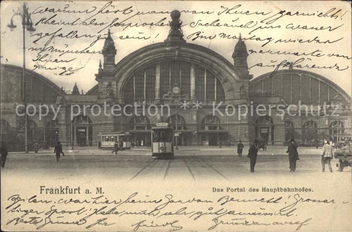 Strassenbahn Frankfurt am Main Hauptbahnhof Portal