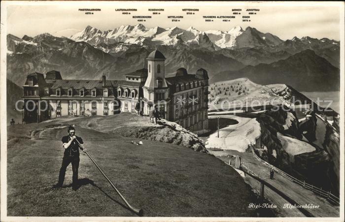 Alphorn Alphornbläser Rigi-Kulm