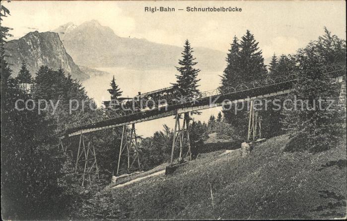 Zahnradbahn Rigi-Bahn Schnurtobelbrücke