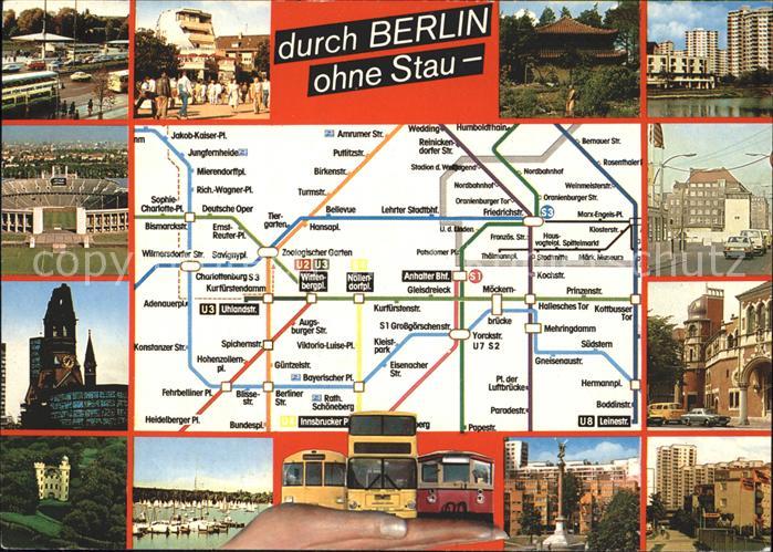 U-Bahn Subway Underground Berlin Linienplan