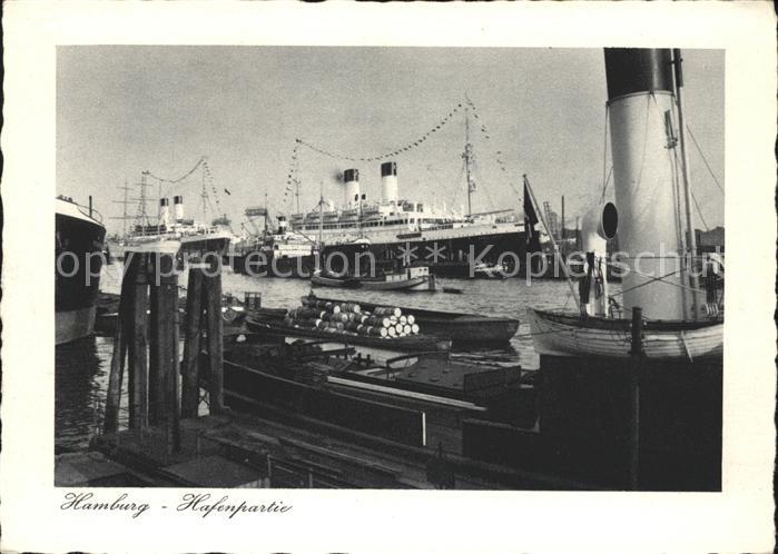 Dampfer Oceanliner Hamburg Hafenpartie