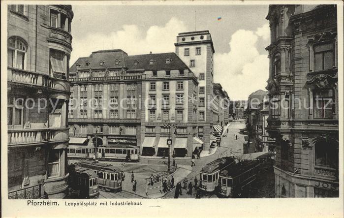 Strassenbahn Pforzheim Leopoldsplatz Industriehaus