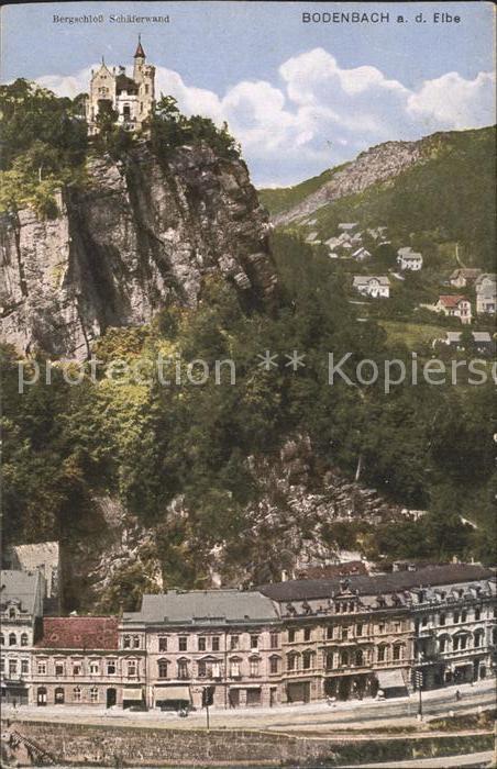 Bodenbach-Tetschen Boehmen Bergschloss Schaeferwand