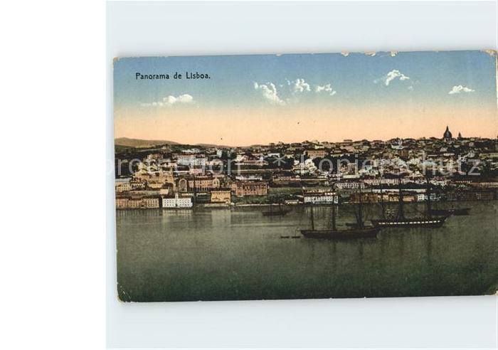 Lisboa Hafenpartie Schiffe