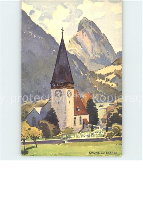Saanen Kirche Fresken Kuenstlerkarte