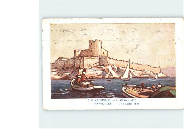 Marseille Bouches-du-Rhone Le Chateau d If Schiffe Künstlerkarte