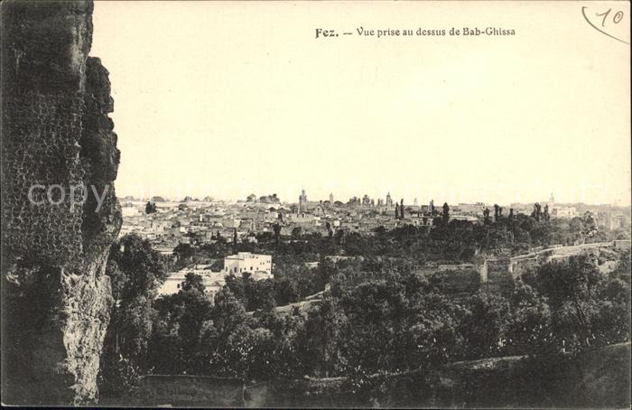 Fes Fez Maroc Vue prise auf dessus de Bab-Chissa