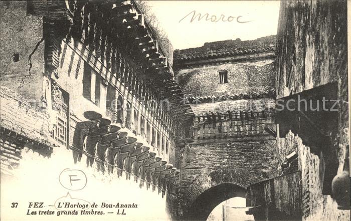Fes Fez Maroc Horloge Bou Anania