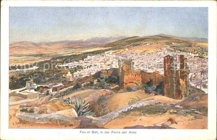 Fes Bali Ferne Atlas Künstlerkarte Nr. 9 B.