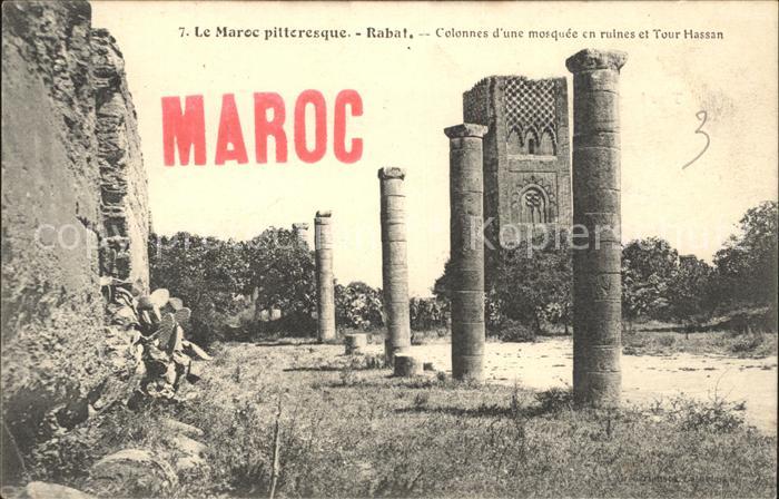 Rabat Marokko Colonnes mosquee ruines Tour Hassan