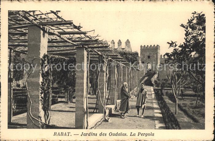 Rabat Marokko Jardins Oudaias la Pergola