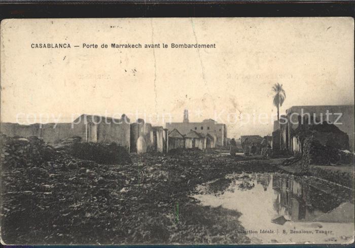 Casablanca Porte Marrakech Bombardement