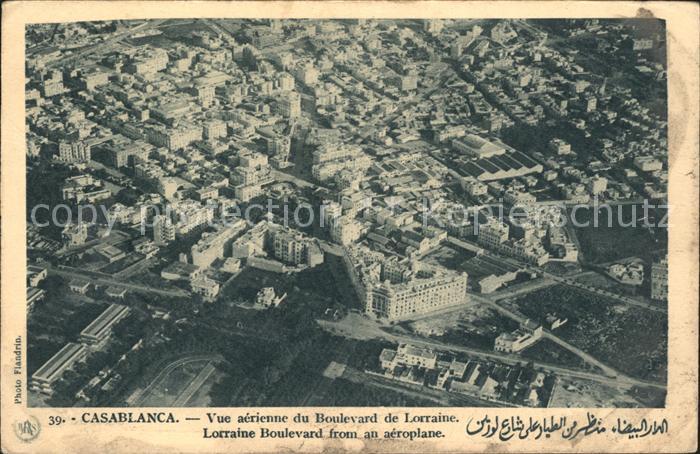 Casablanca Fliegeraufnahme Boulevard Lorraine