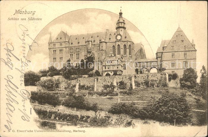 Marburg Lahn Schloss von Suedosten