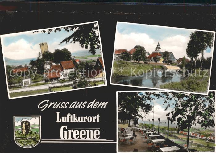 Greene Kreiensen Burg Greene Kirche Leinepartie Hotelterrasse