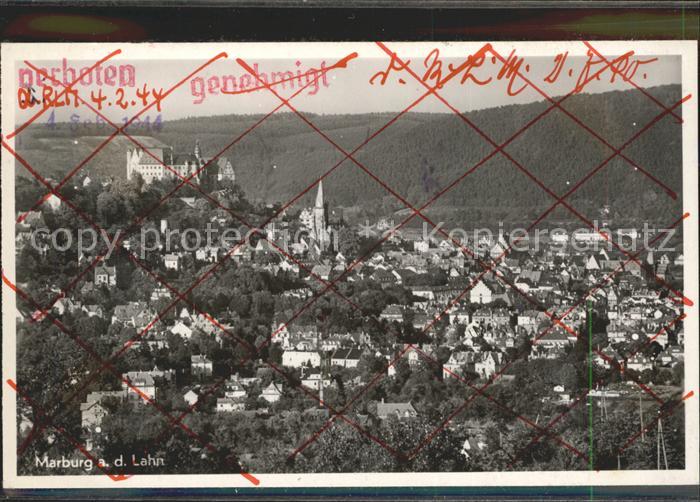 Marburg Lahn Stadtblick Schloss