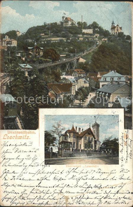 Loschwitz Drahtseilbahn Etablissement Luisenhof