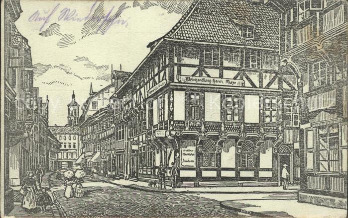 Goettingen Niedersachsen Barfuesserstrasse Zeichnung