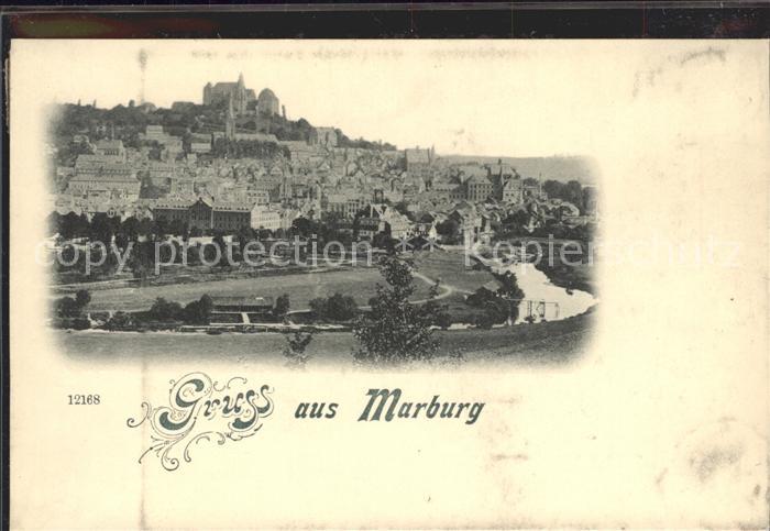 Marburg Lahn Totalansicht mit Schloss