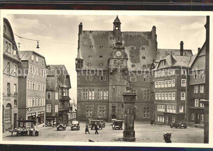 Marburg Lahn Marktplatz mit Rathaus