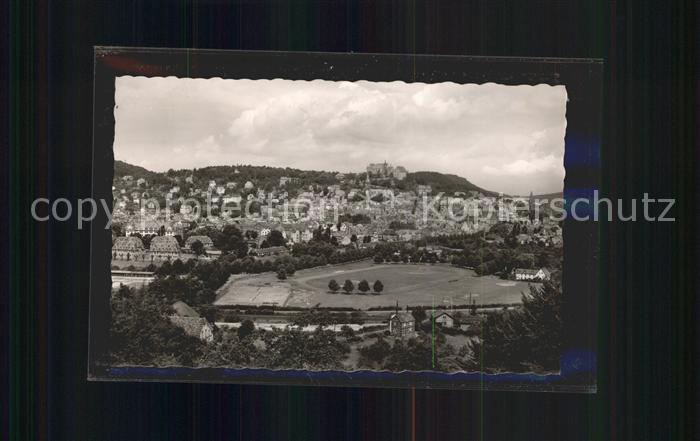 Marburg Lahn Totalansicht mit Schloss