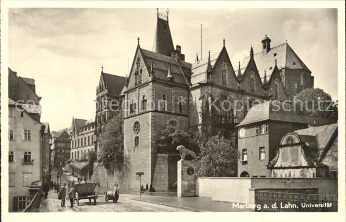 Marburg Lahn Strassenpartie Kirche