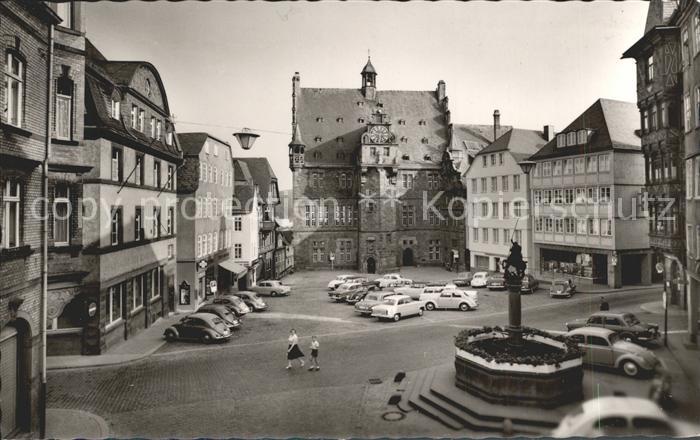 Marburg Lahn Marktplatz Brunnen