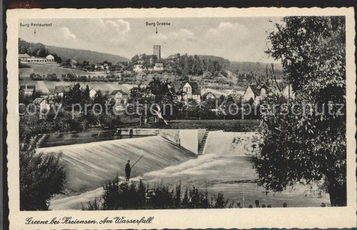 Greene Kreiensen Am Wasserfall Burg Greene