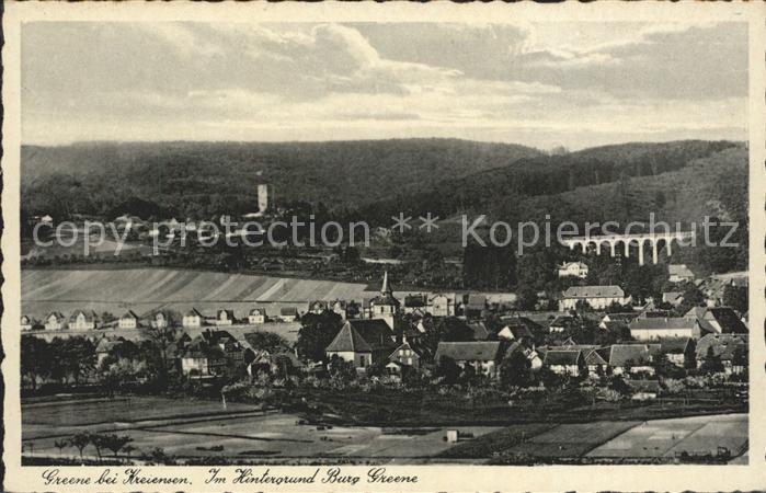 Greene Kreiensen Ortsansicht mit Viadukt und Burg