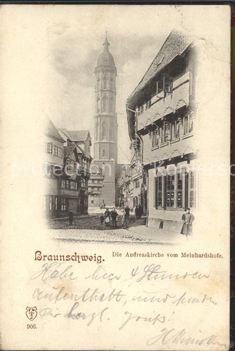 BRAUNSCHWEIG  CITY Andreaskirche vom Meinhardshofe