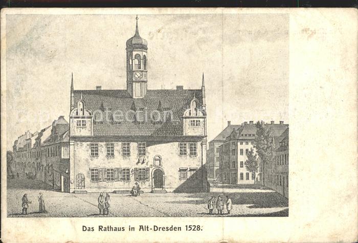DRESDEN Elbe Rathaus Alt Dresden 1528