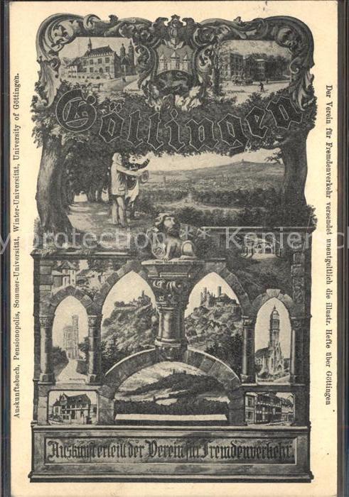 Goettingen Niedersachsen Panorama Schloss Kirche Rathaus