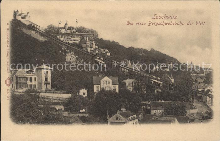 Loschwitz Ortsansicht Bergschwebebahn