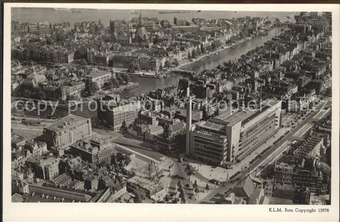 Rotterdam voor 1940 Bijenkorf met omgeving