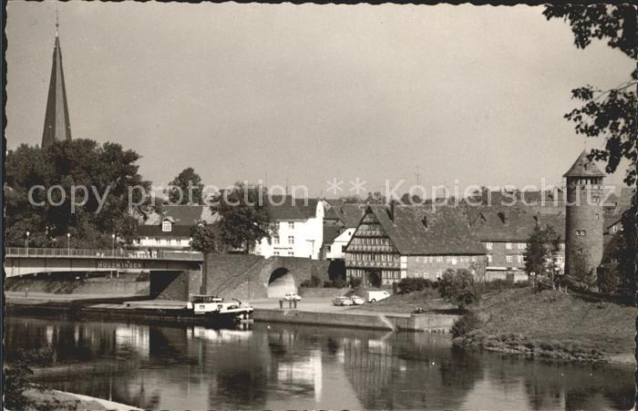 Holzminden Weser Altes Faehrhaus Bruecke Turm