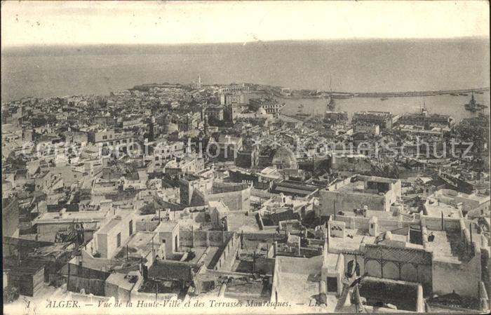 Alger Algerien Vue de la Haute Ville et des Terasses Mauresques