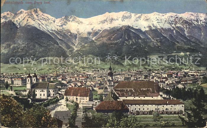 Innsbruck Totalansicht vom Berg Isel