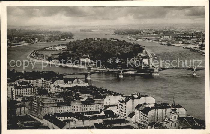 Budapest Blick auf die Margaretheninsel