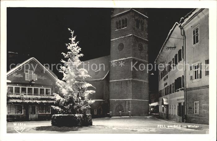 Zell See Winteridyll Weihnachtsbaum Kirche